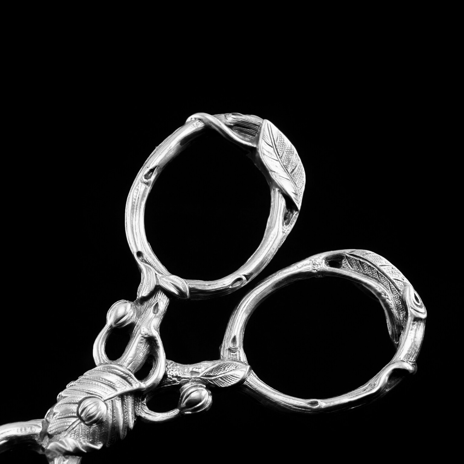 Antique Solid Silver Sugar Tongs/Nips Naturalistic Foliate Design – F. Higgins