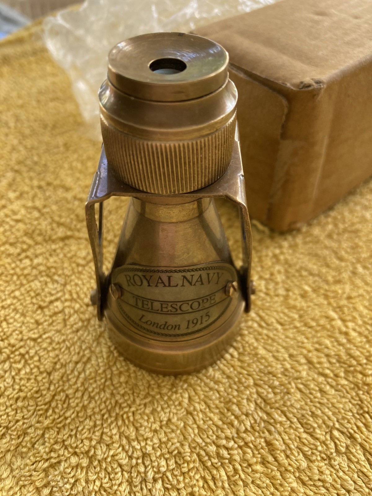 Royal Navy desktop novelty Mini Brass Telescope