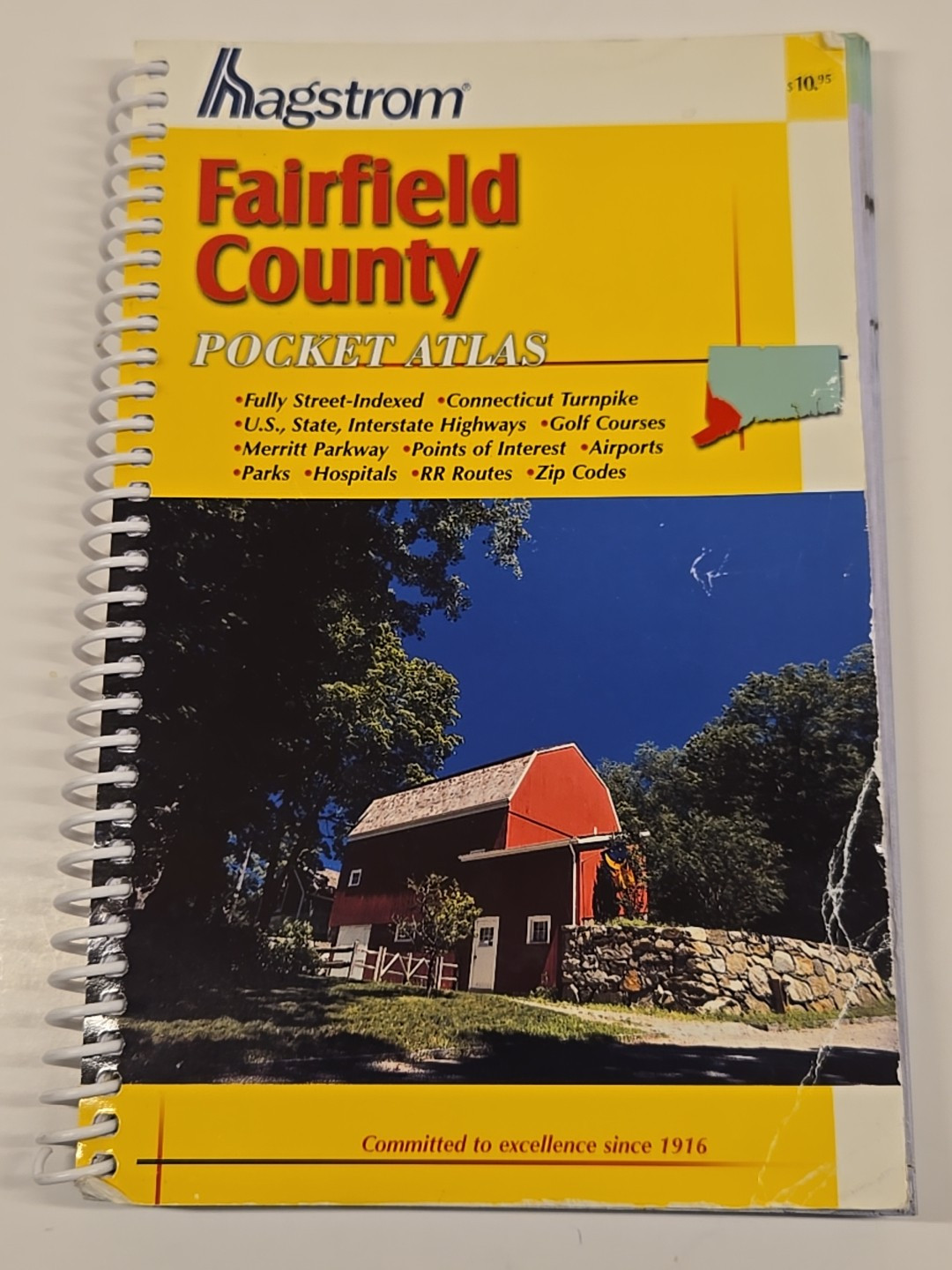 Hagstrom Fairfield County Spiral Bound Pocket Atlas 2004 Edition