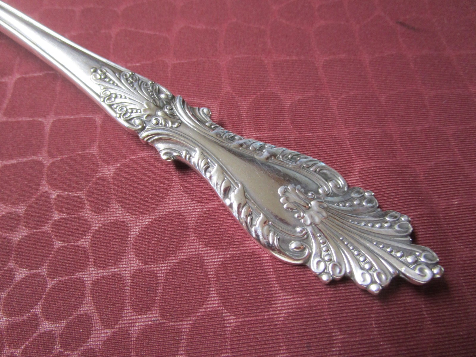 RAPHAEL Fish Serving Fork Gilded Tines ROCOCO Silverplate 1896 No Monogram gbr
