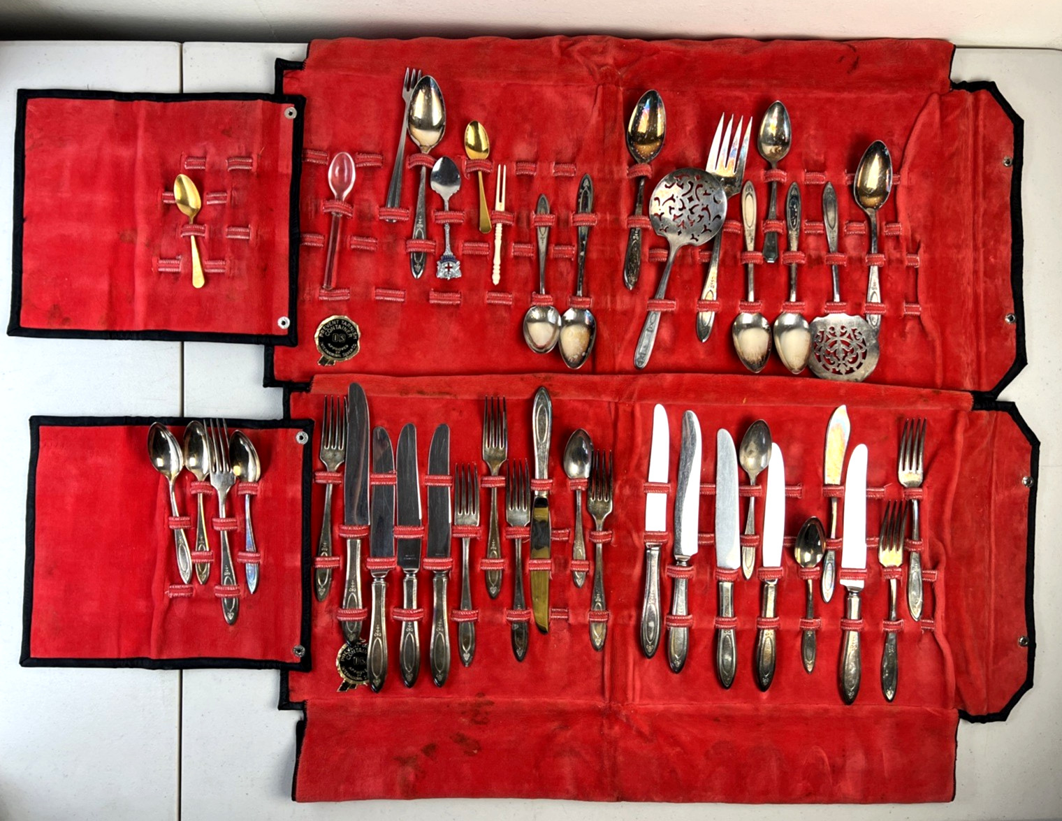 Vtg Oneida COMMUNITY Adam 1917 Silver Plate Flatware Set – Mixed Service in Case
