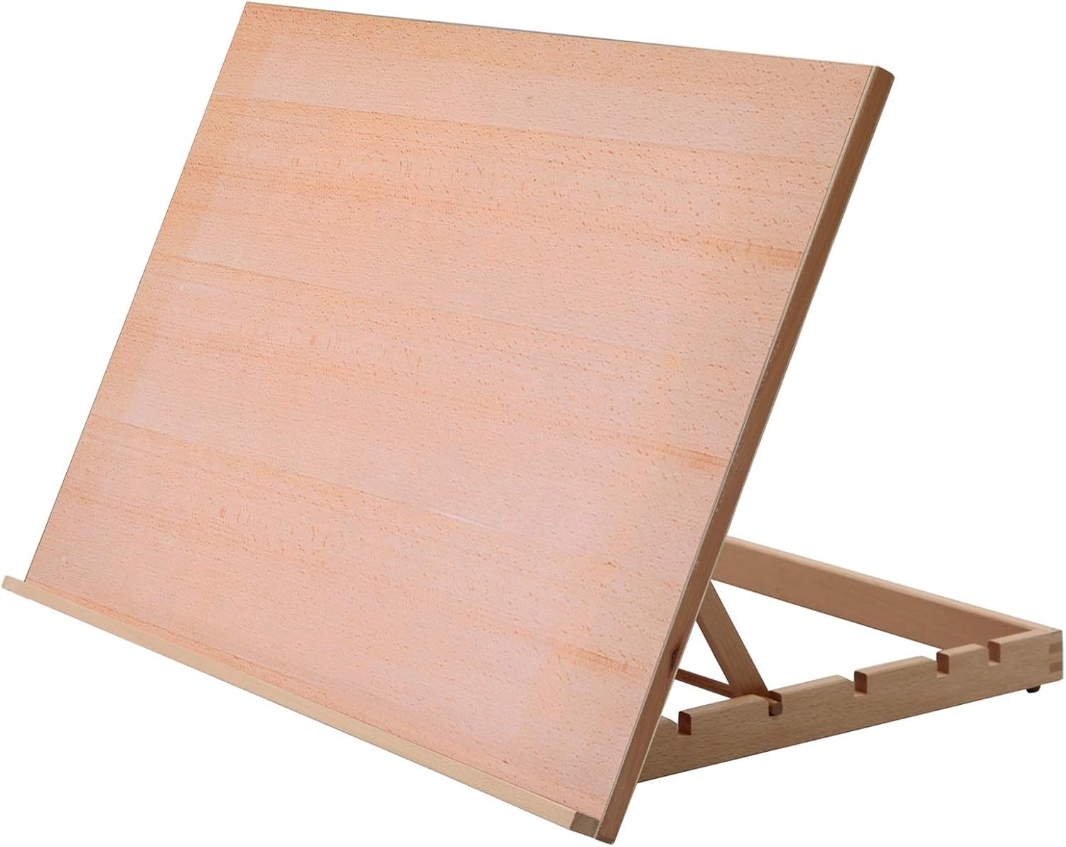 Durable Beech Wood 5-Position Drawing Board with Non-Slip Feet for Stability