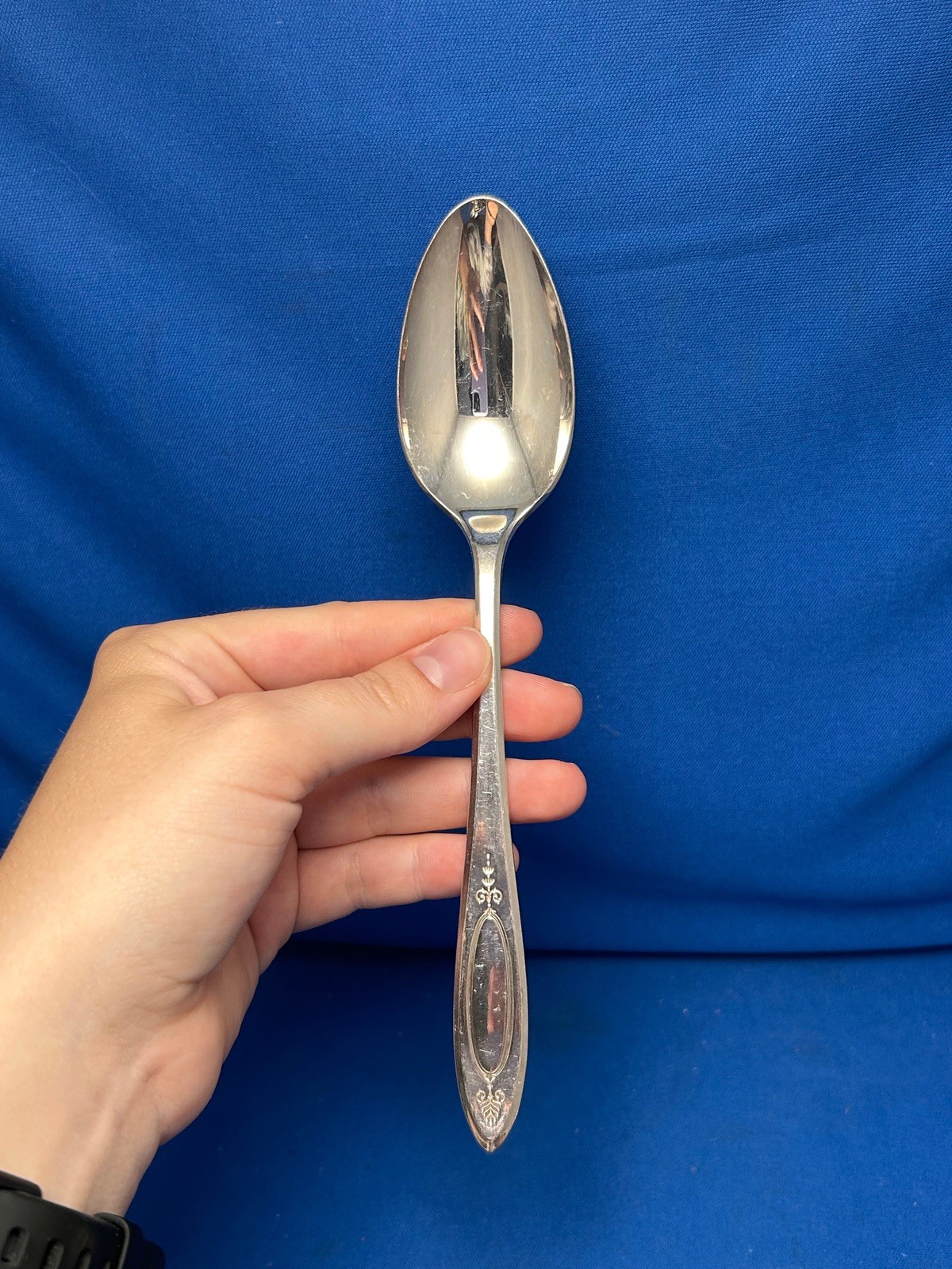 COMMUNITY/ ONEIDA, ADAM- ANTIQUE SILVER PLATE SET OF 5 TABLESPOONS, 5 TEASPOONS
