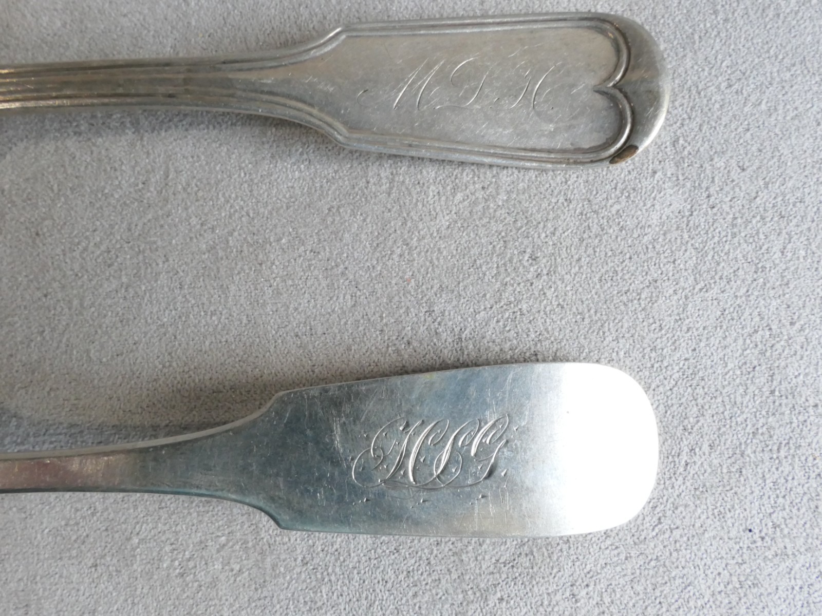 Three American Coin Silver Spoons (assorted makers) : 62.0g