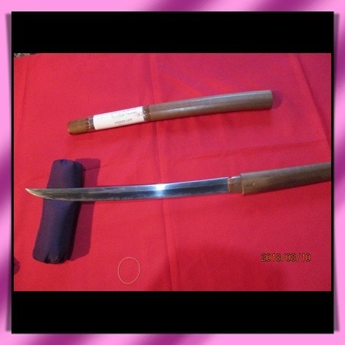 Wakizashi 脇差 “ Mitsu ” □光 Japanese Real Sword 36.5 cm Shirasaya Antique Samurai