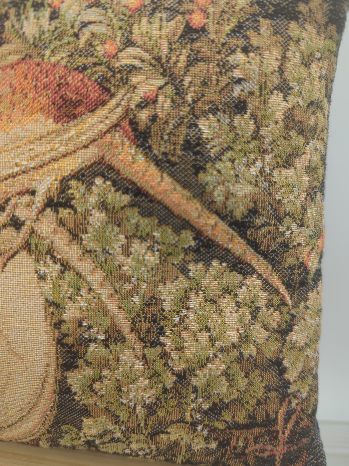 Woven French Tapestry Decorative Pillow Metropolitan Museum Of Art Pheasants MMA