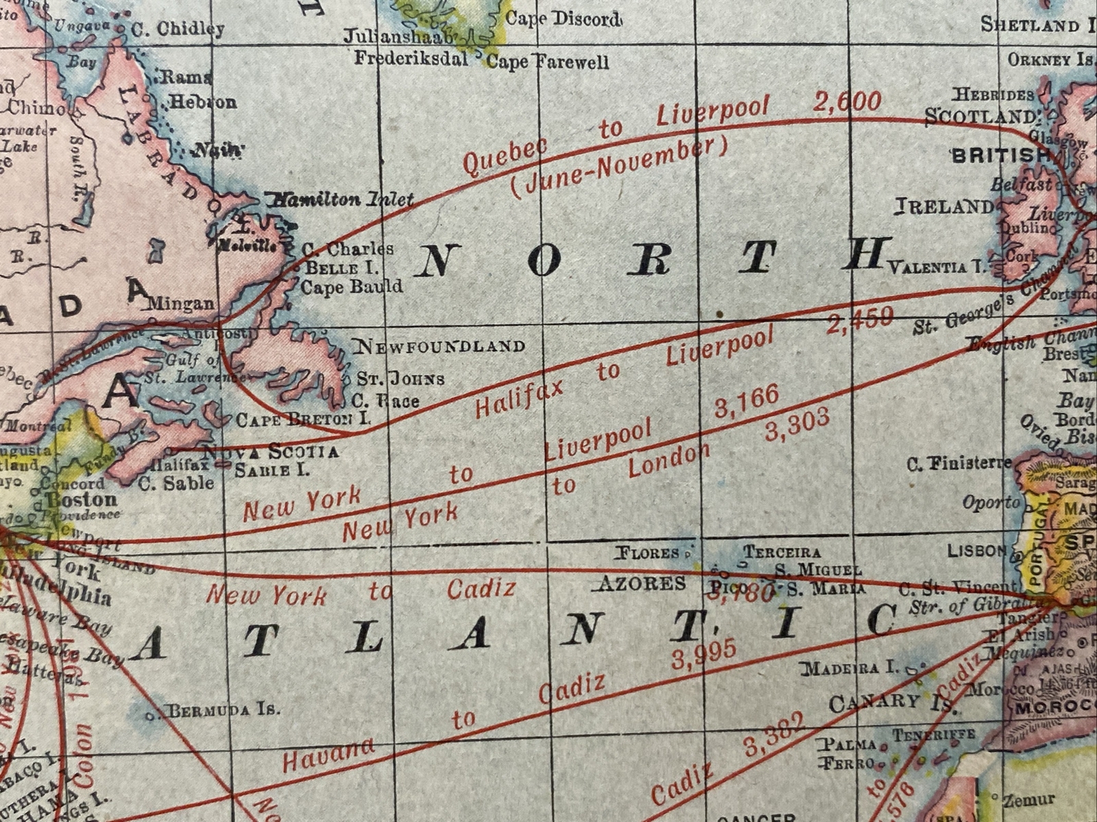 Large Format 1905 COLOR Rand McNally Map Atlas Page iv World Atlas
