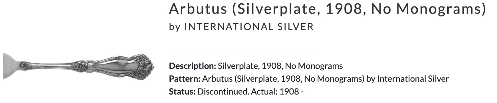 3 Tablespoon / Serving Spoon Arbutus Silverplate 1908 International Silver 8″