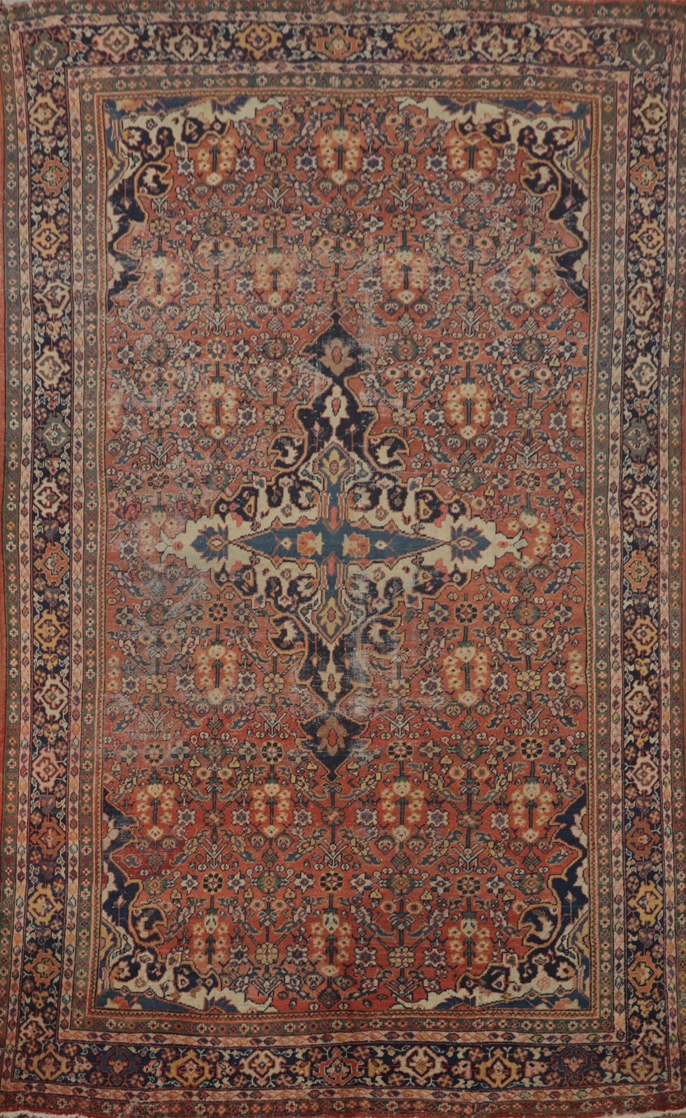 Pre-1900 Vegetable Dye Traditional Handmade Room Size Rug Antique Carpet 8×12