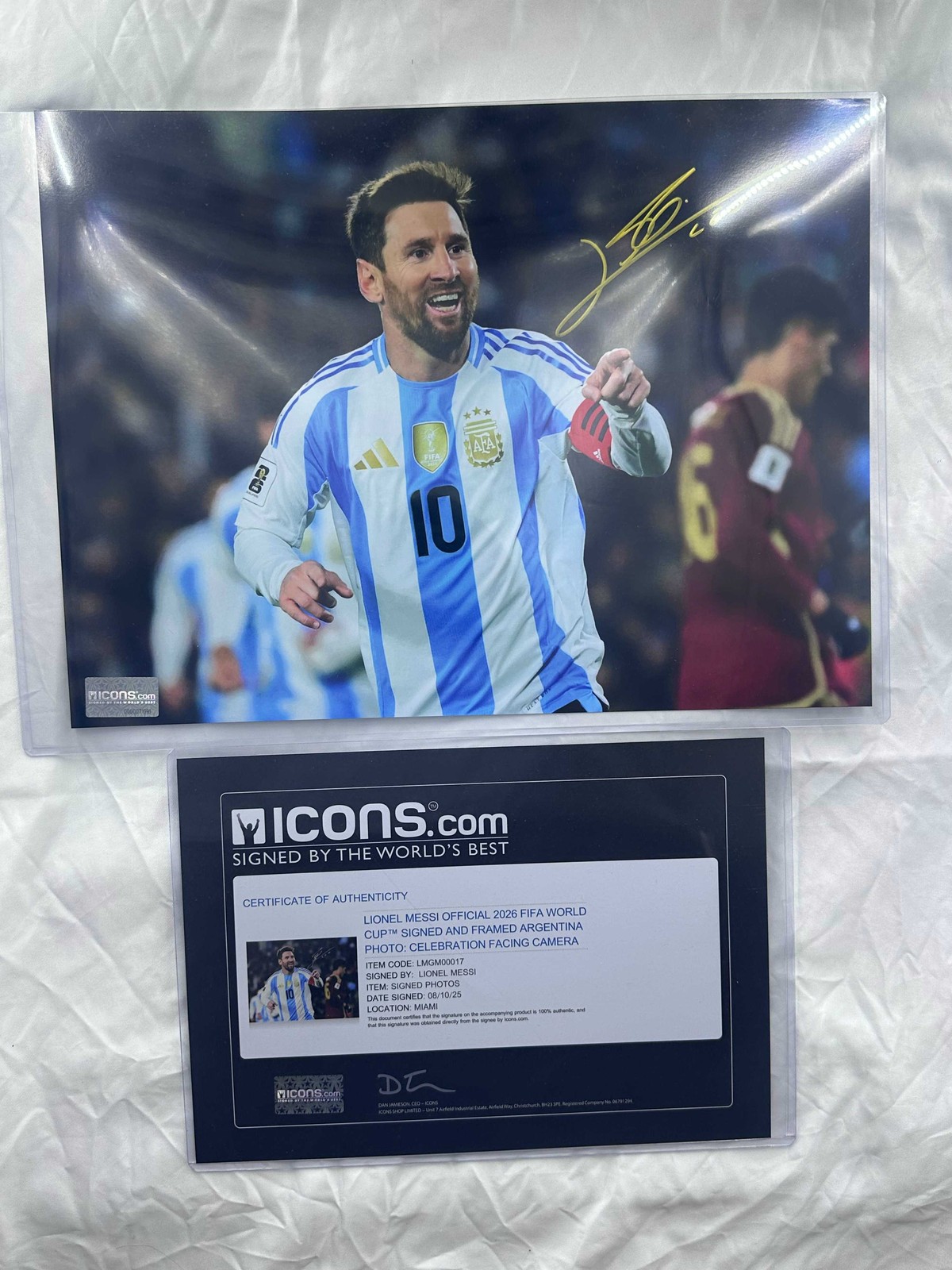 Lionel Messi Official Signed Photo, Argentina National Team 2026 FIFA World Cup