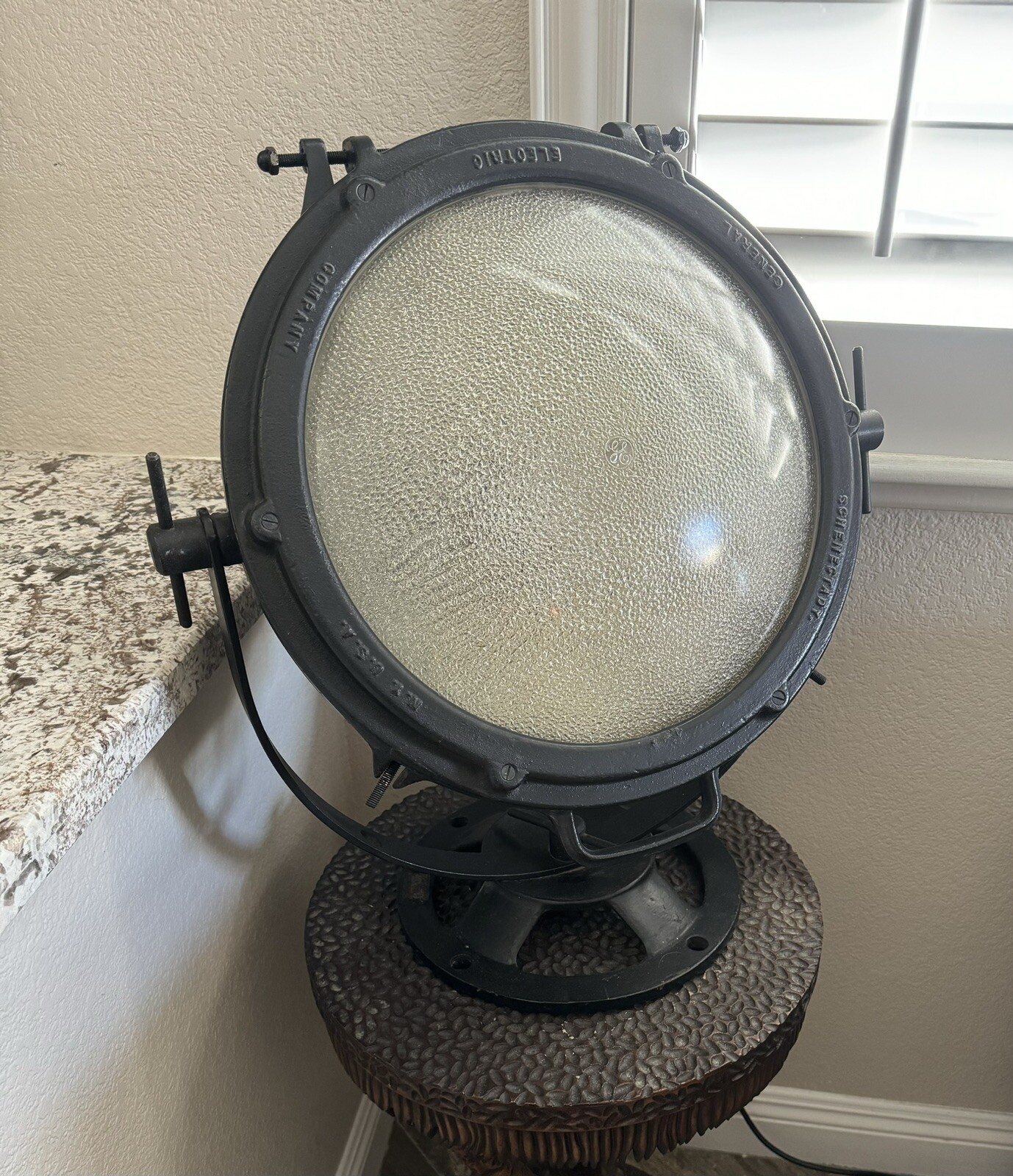 Large Restored General Electric Nautical Spot Light ~ Ship Search Light