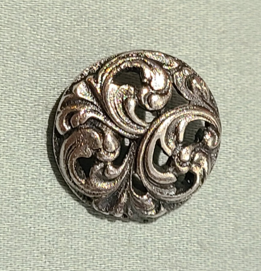7 antique David Andersen 830 continental silver buttons, J. Tostrup box – Norway
