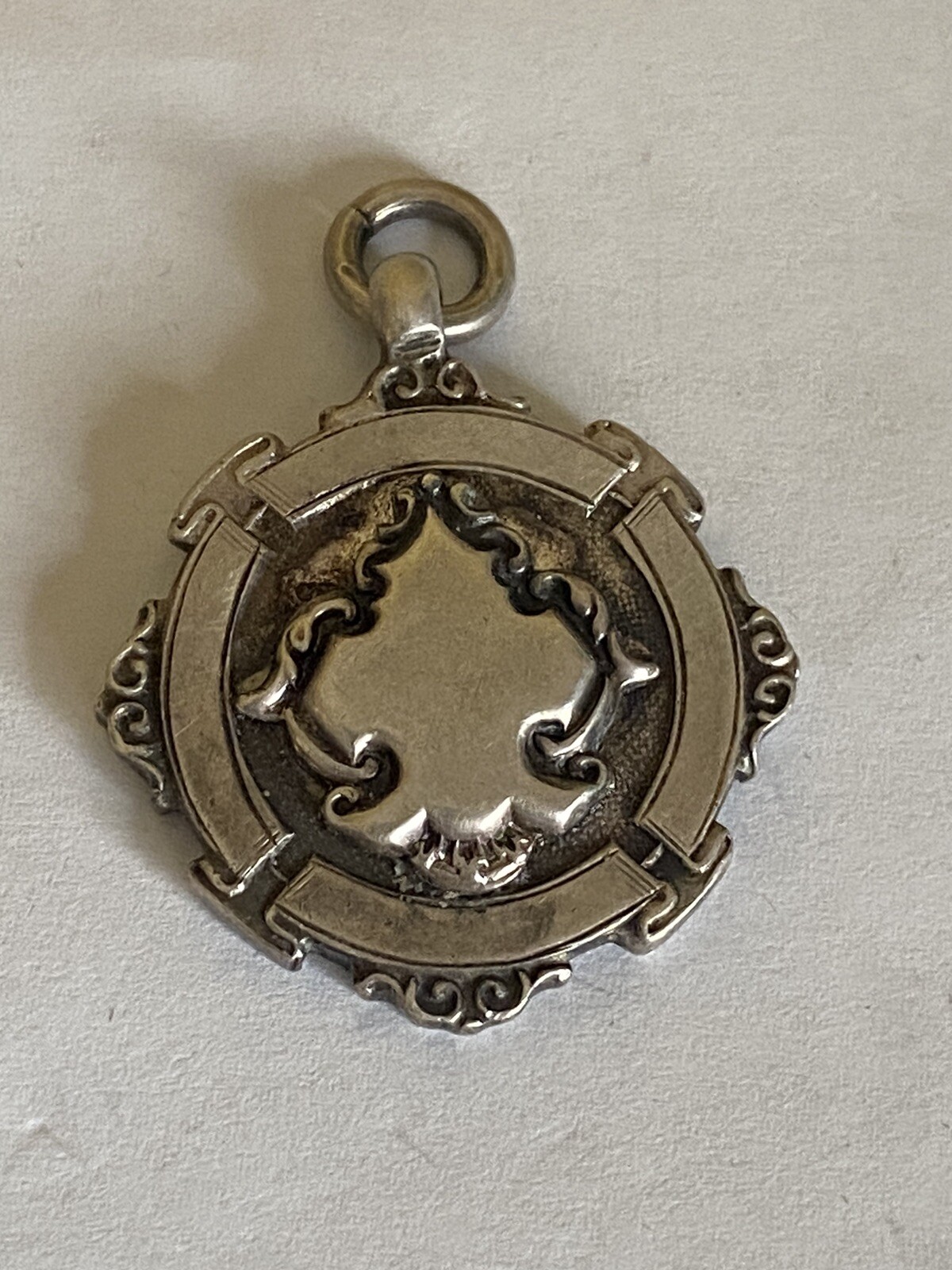 Hallmarked 1925/6 Silver Shield Fob or Sorts Jewel 3.2cm length