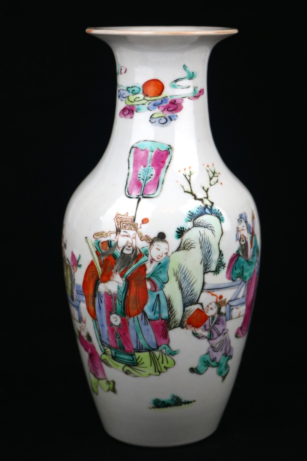 Antique Chinese Famille Rose Vase Qing Dynasty TongZhi period 同治粉彩观音瓶