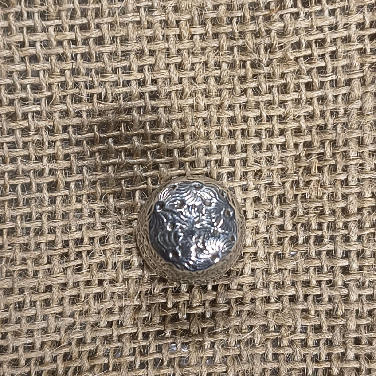 Solid Sterling Silver Antique Thimble J.F. James Fenton Birmingham Date Letter b