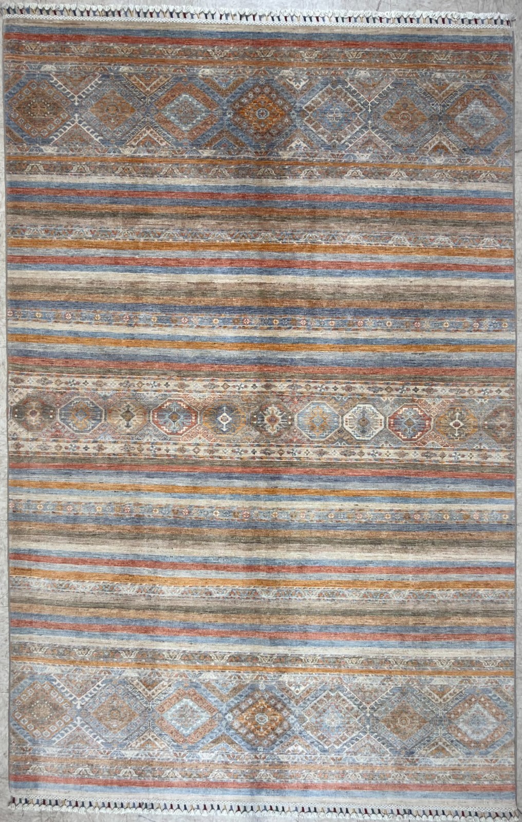 Handmade Wool Area Rug, 5×8 , Beige & Green Rug, Oriental Rug