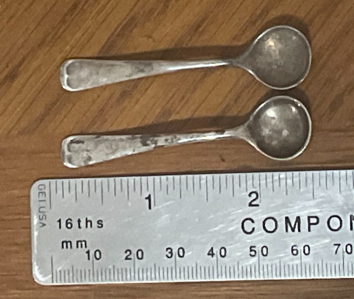 Pair GORHAM STERLING SILVER SALT SPOONS H205