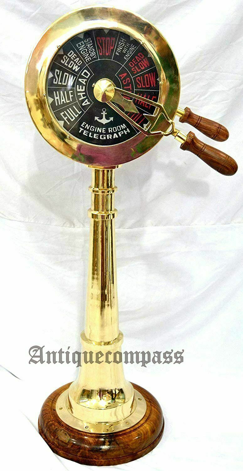 TELEGRAPH 14″ Engine Room Nautical Vintage Brass Collectible Marine Maritime