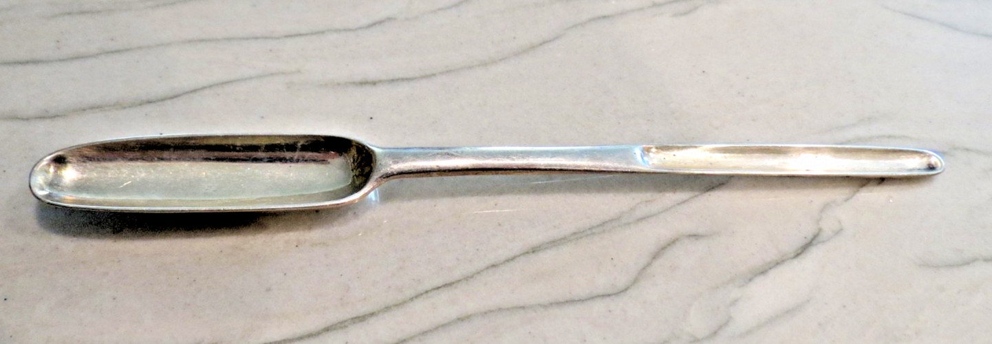Sterling Silver English London Double Bone Marrow Scoop 1730