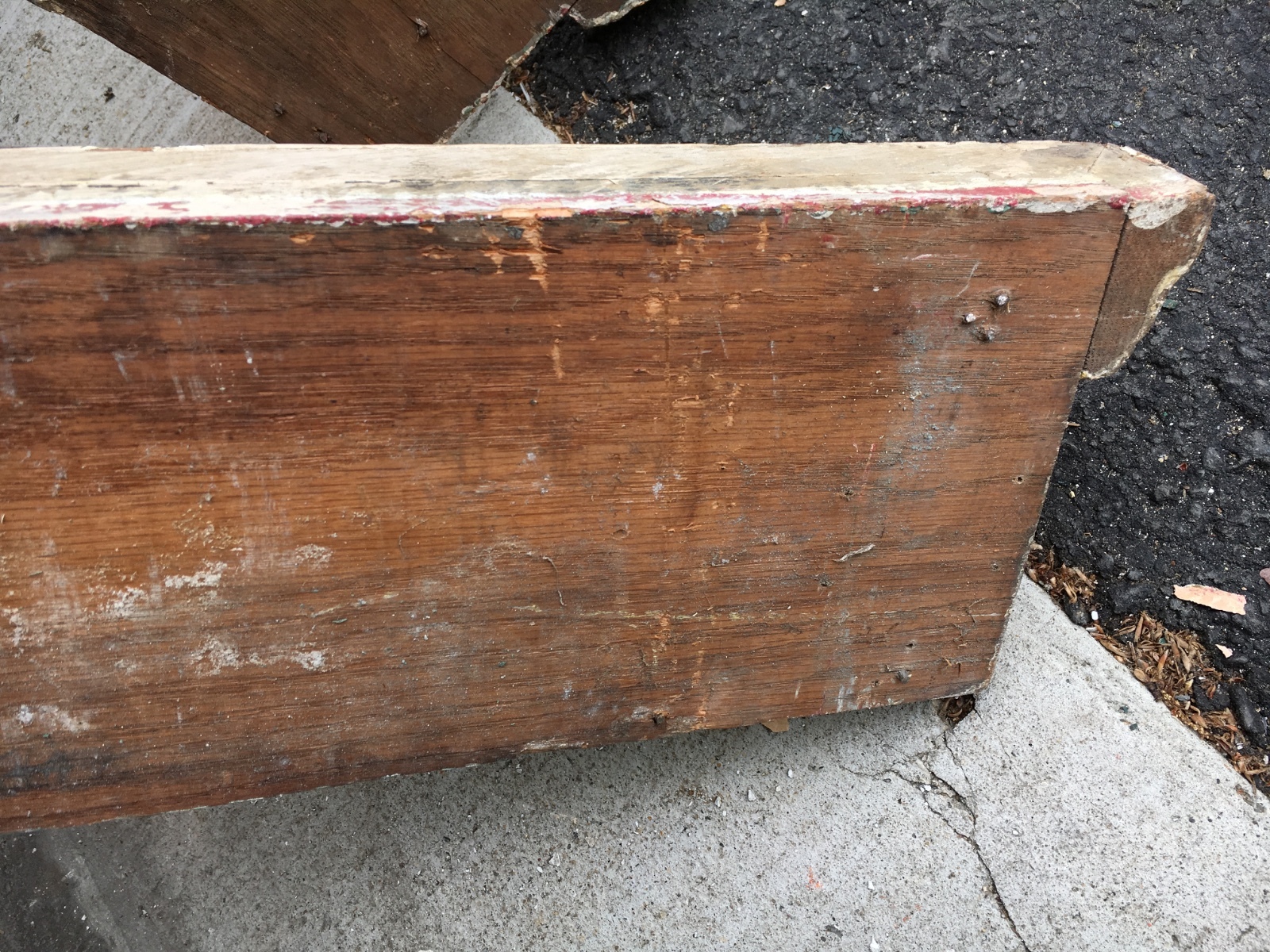 c1890 VICTORIAN OAK window DOOR header pediment crown MOLDING 65″ x 7″ x 2″