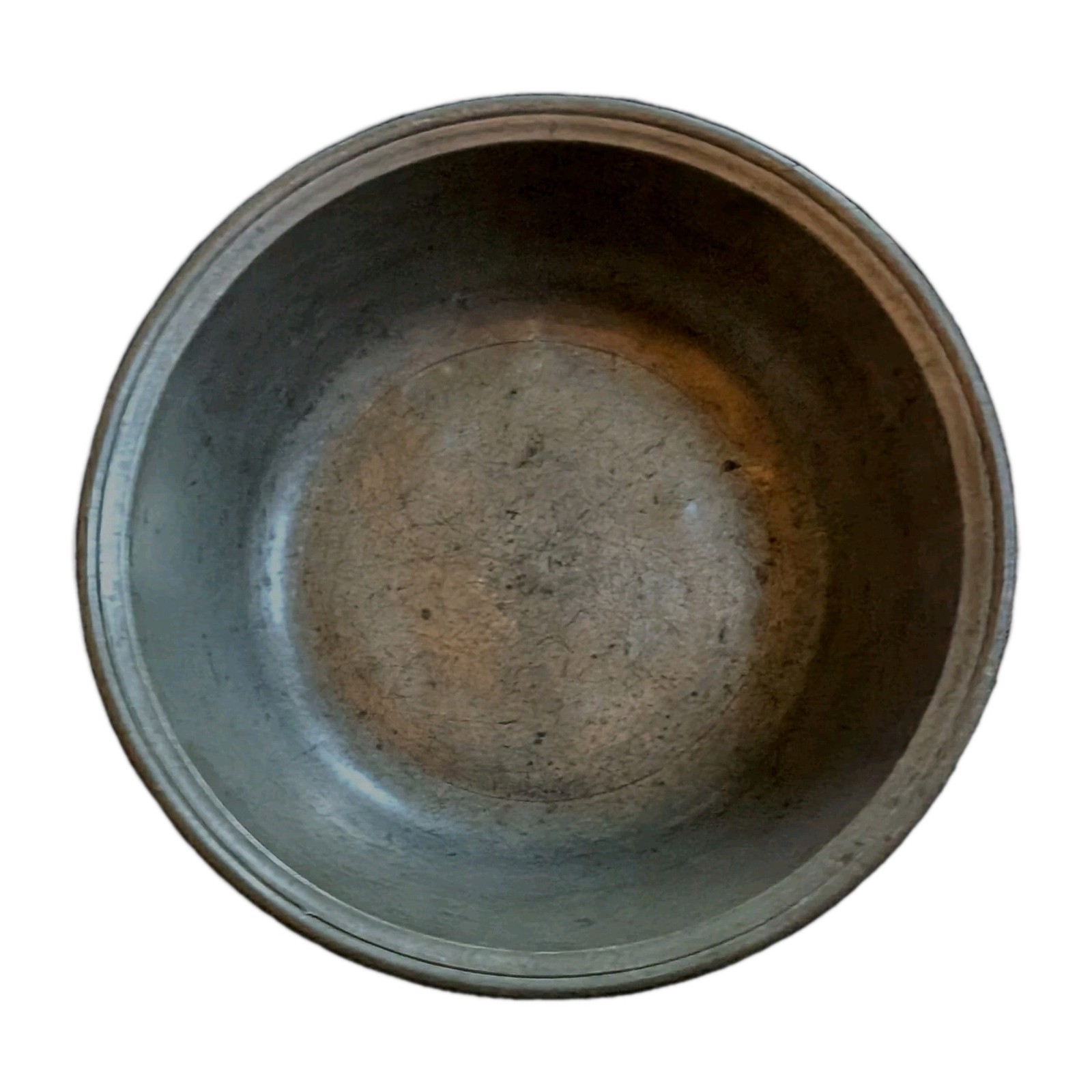 Antique early 19th Century Pewter Basin Bowl American or English ~ 8″