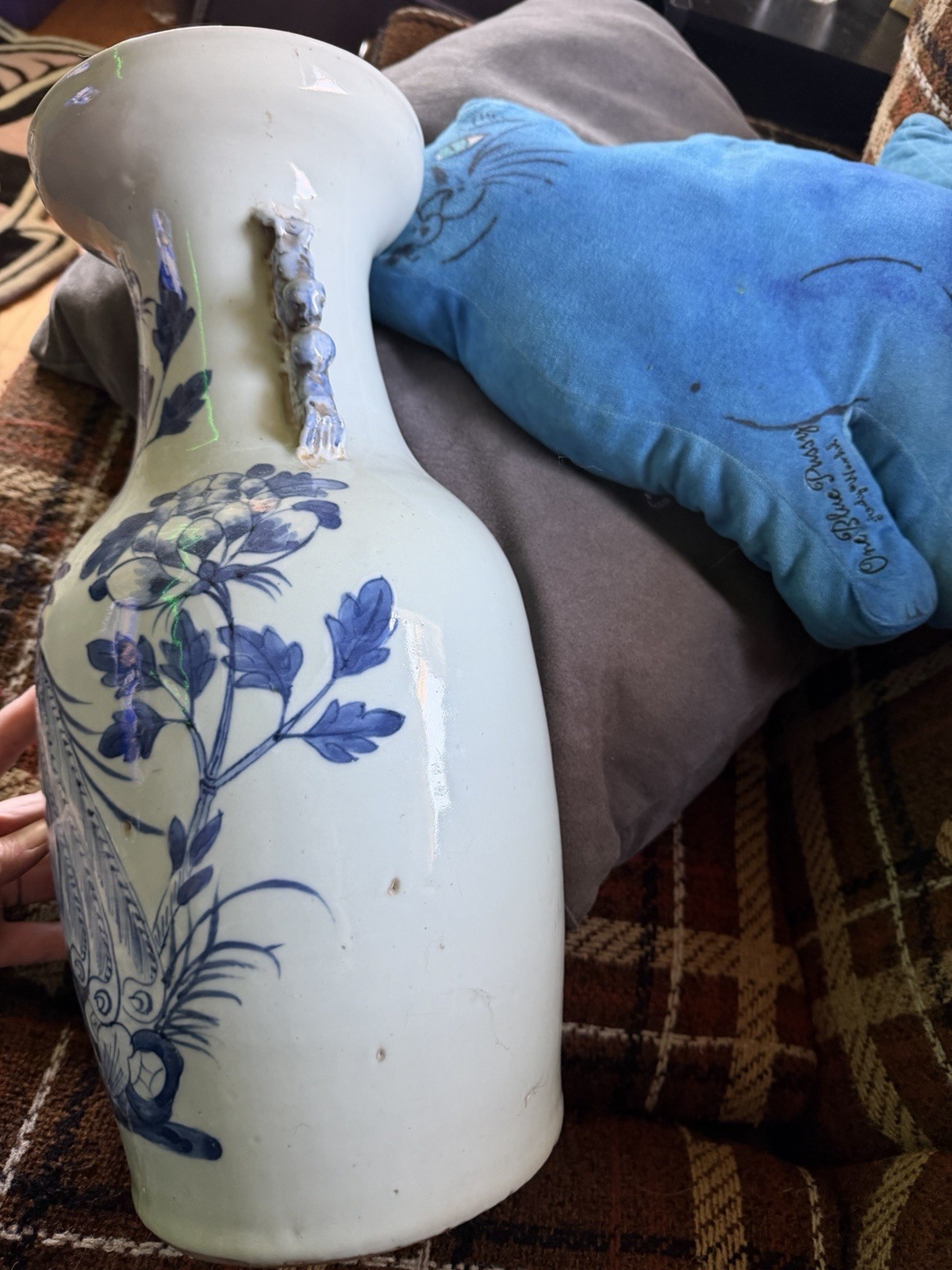 Antique Chinese Blue And White Vase