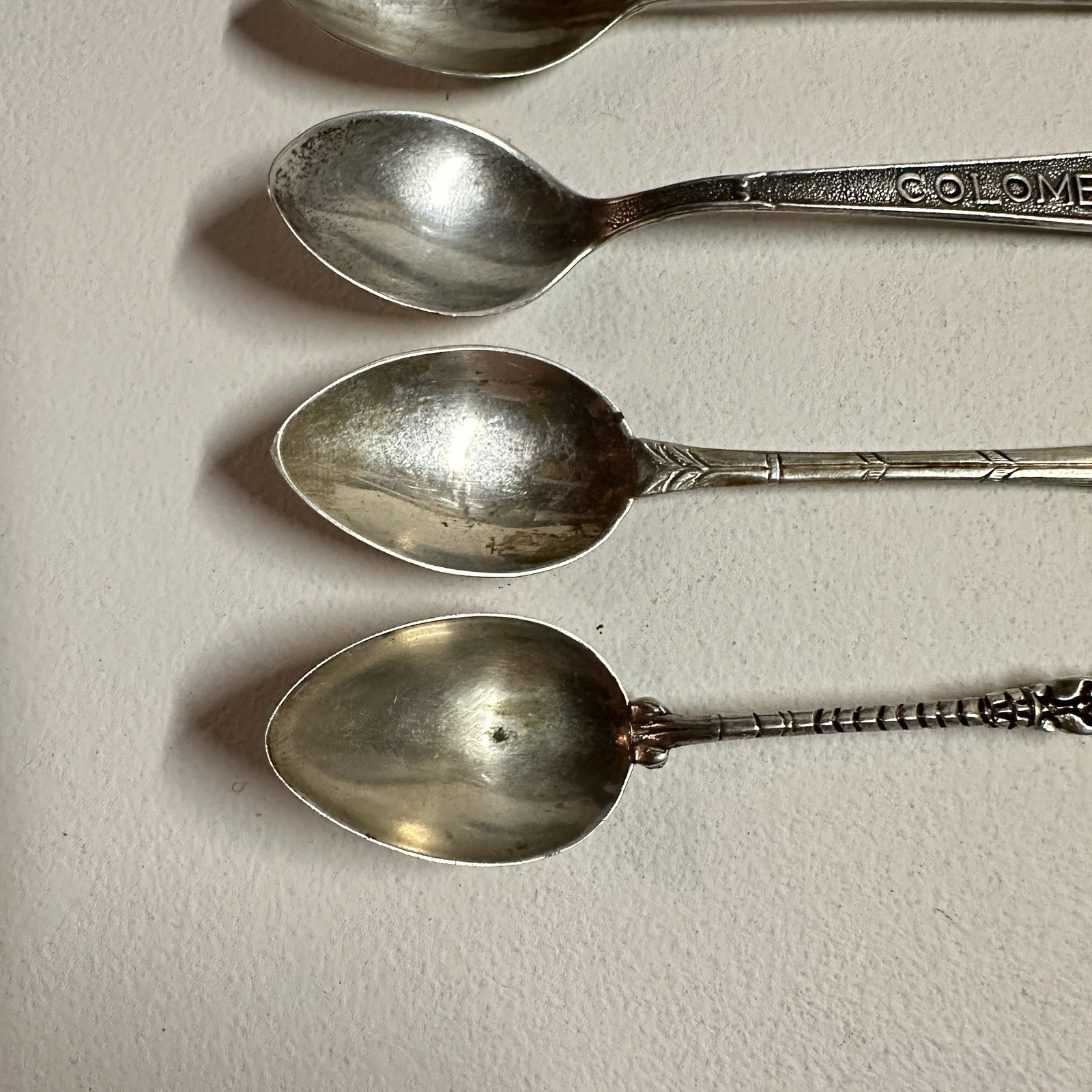 Lot Of Vintage Coin Silver Souvenir Spoons