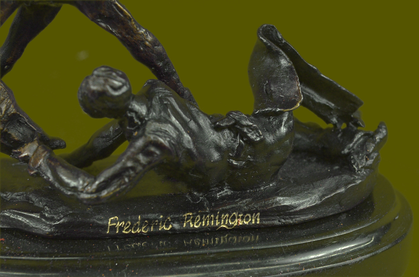 LEGENDS In BRONZE WICKED PONY by FREDERIC REMINGTON Marble Base Cowboy HORSE ART