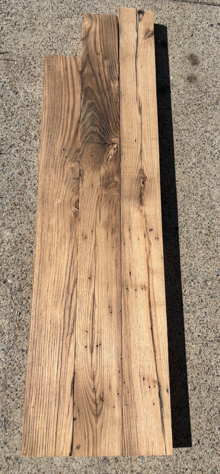 3 Antique WORMY AMERICAN CHESTNUT RECLAIMED BOARD LUMBER WOOD 2X4’S