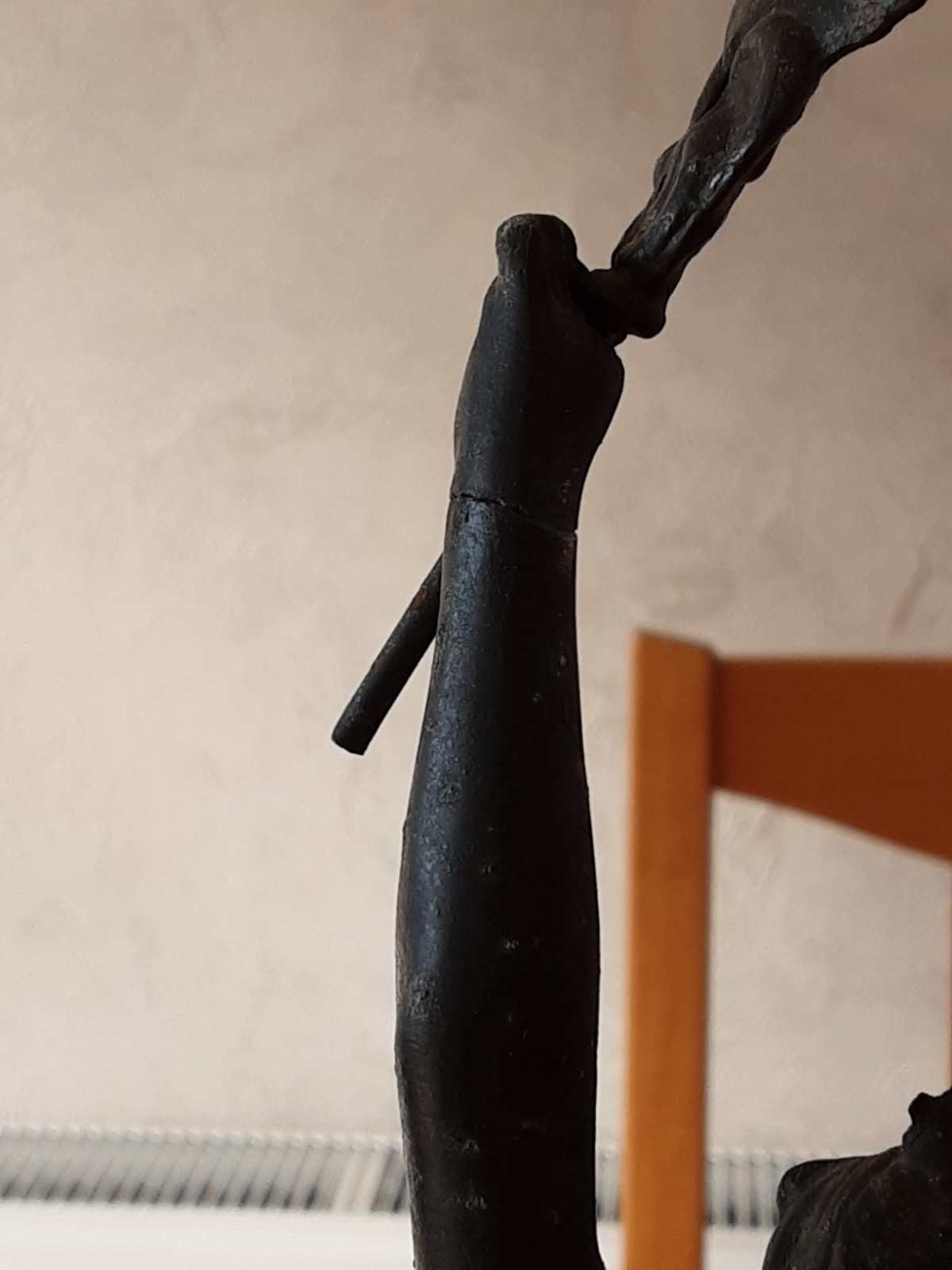 A pair of antique French cast spelter statuettes, “Le Matin et Le Soir”