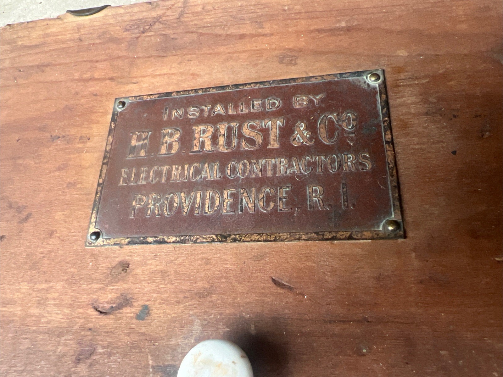 H. B. Rust Co. Electrical Contractors Providence R.I., Historical Rare 11x7x3