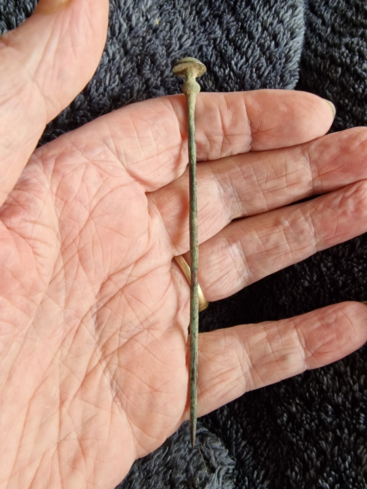 Original bronze age large garment pin 1 500 bc