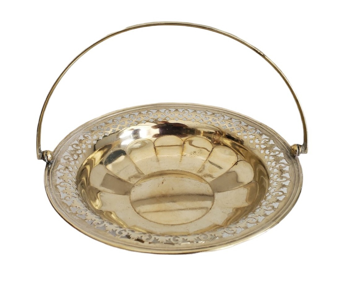 Brides Basket w/Handle Regis Plate EPNS England Silverplate N731 9″x 3″