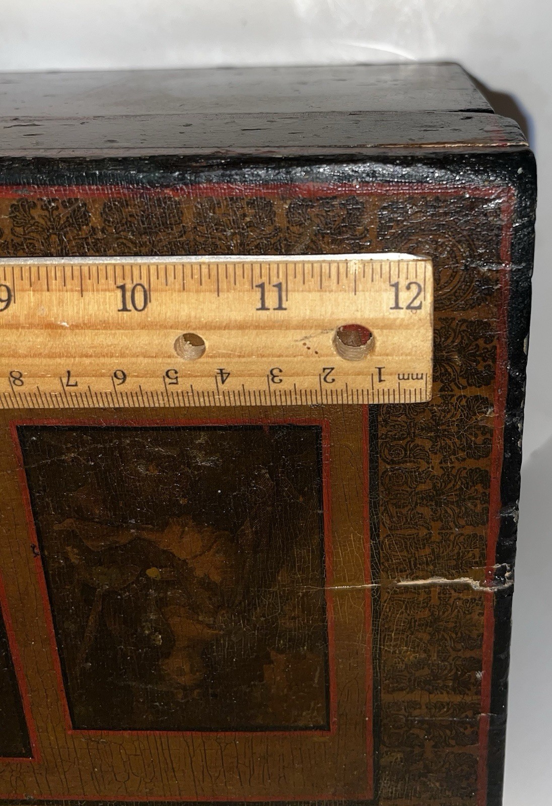 Antique DOCUMENT BOX 19TH C Fine Old Paint Super Early Decoupage Jenny Lind