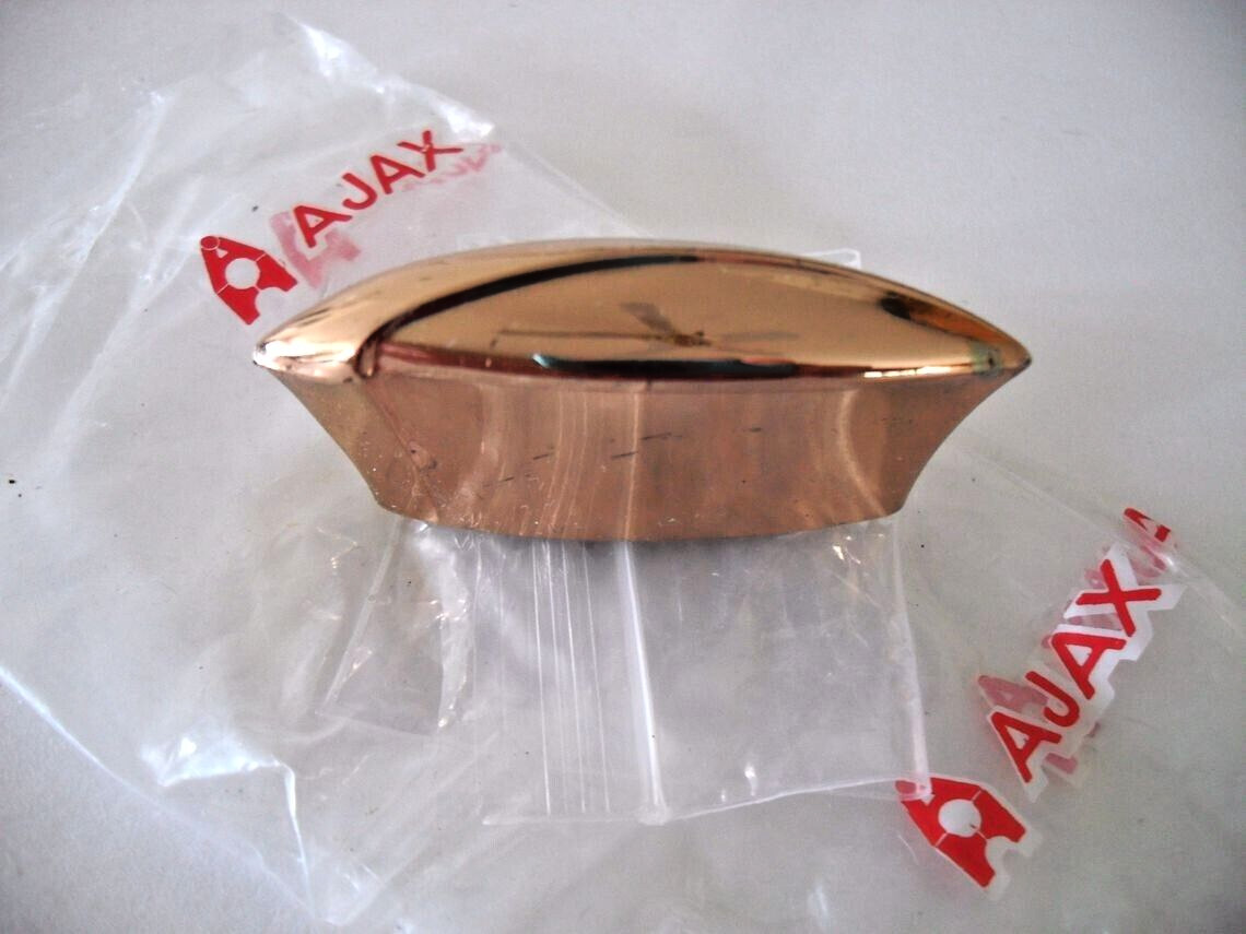 Vintage Nos Copper Drawer Knob 1/2″x2-1/8″ Eye Shaped Cabinet Pull Ajax