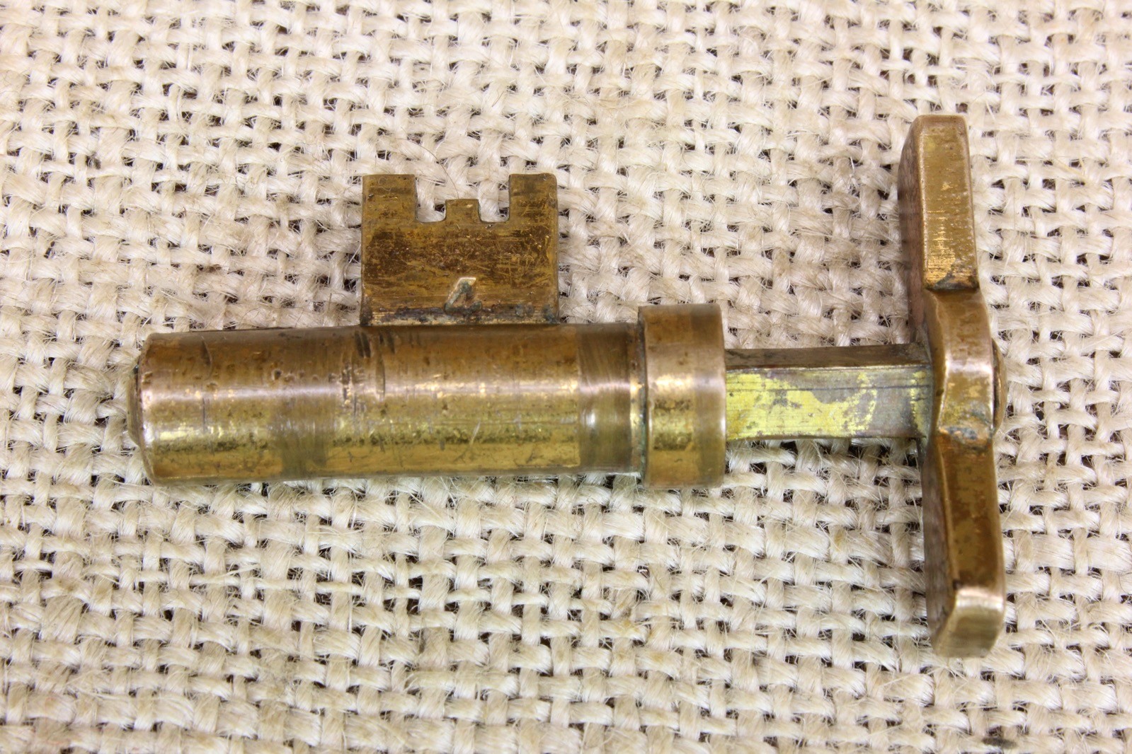 Old Adjustable Brass Key Expand Telescoping Pocket Door Victorian Room Divider