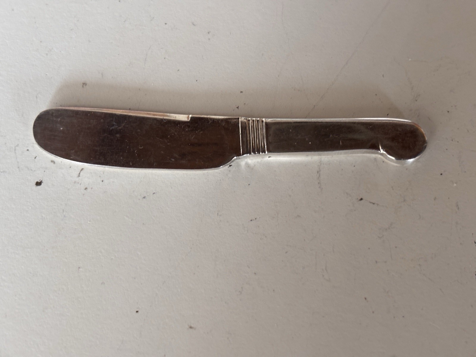 CHRISTOFLE by LUC LANEL, Caviar Pâté, Butter Spread Knife, Silver Plated. 3.75”