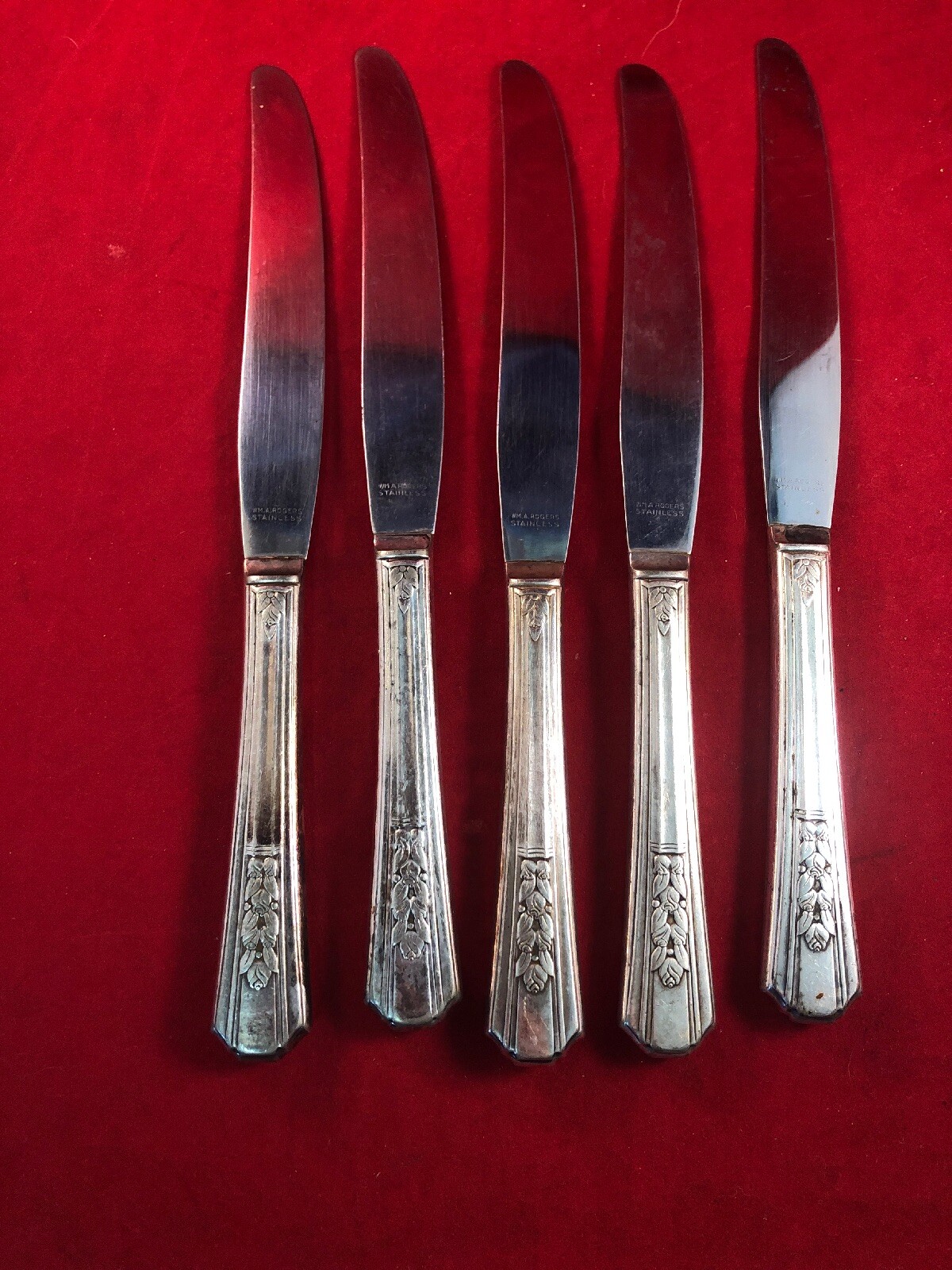 5 Rosalie Pattern Silver Plate Butter Knife Wm Rogers A1 Plus Oneida Ltd 1938