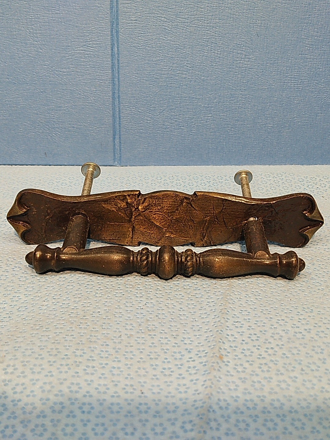 Vintage Amerock Hammered Brass D219425 Drawer Pull Handle 176A