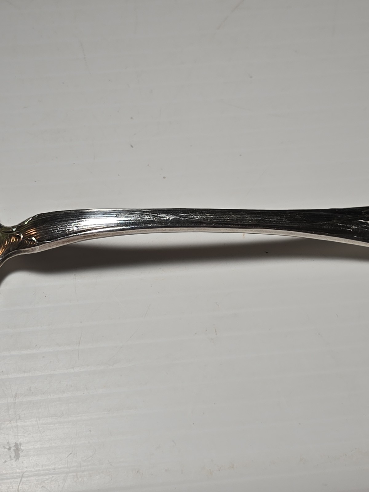 Community Silver Triple Plate Meat Fork Fleur De Luce Oneida 8″ Long