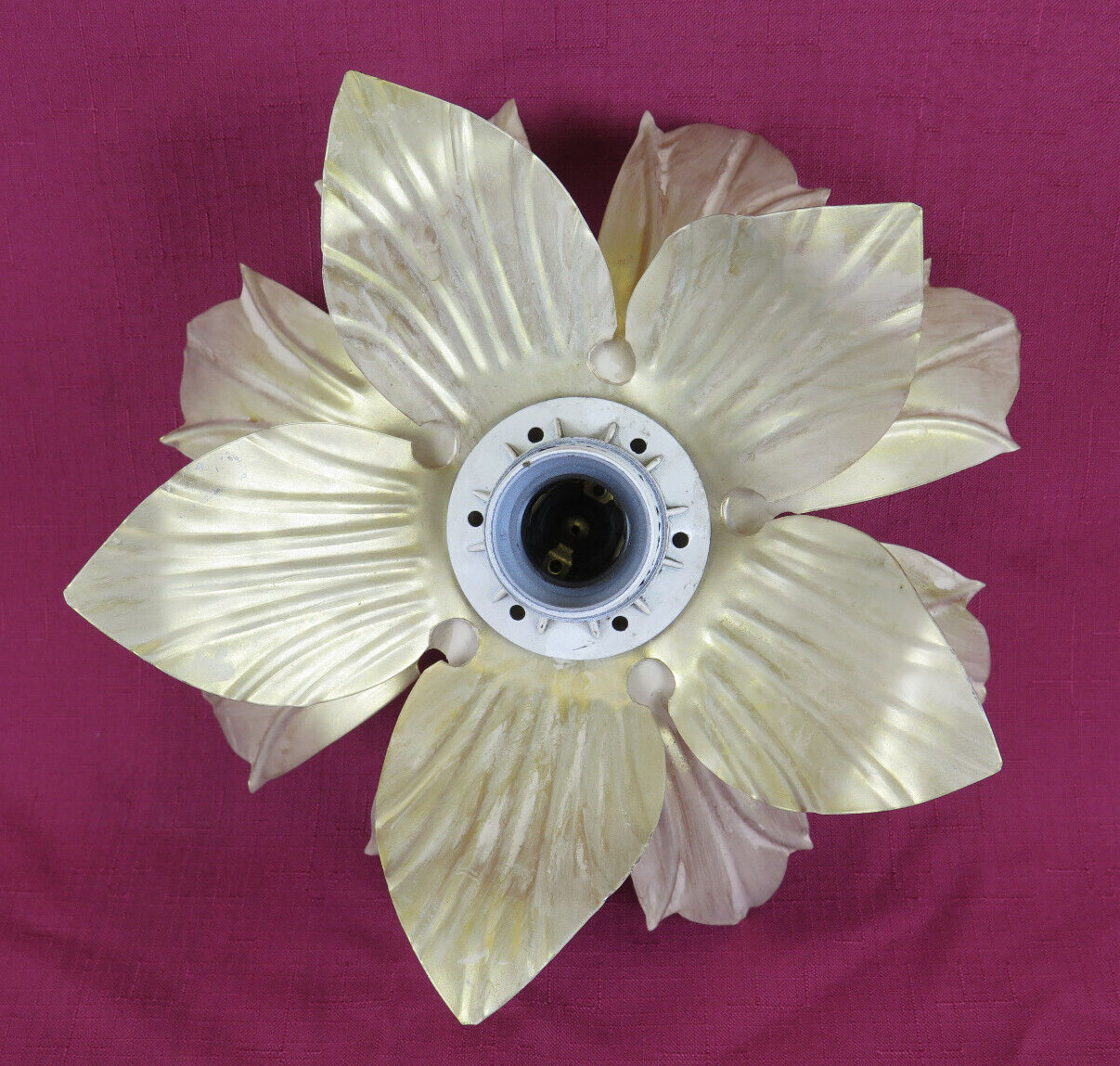 Vintage Light Color Magnolia Flower Craft Ceiling Light Sconce CH8 D