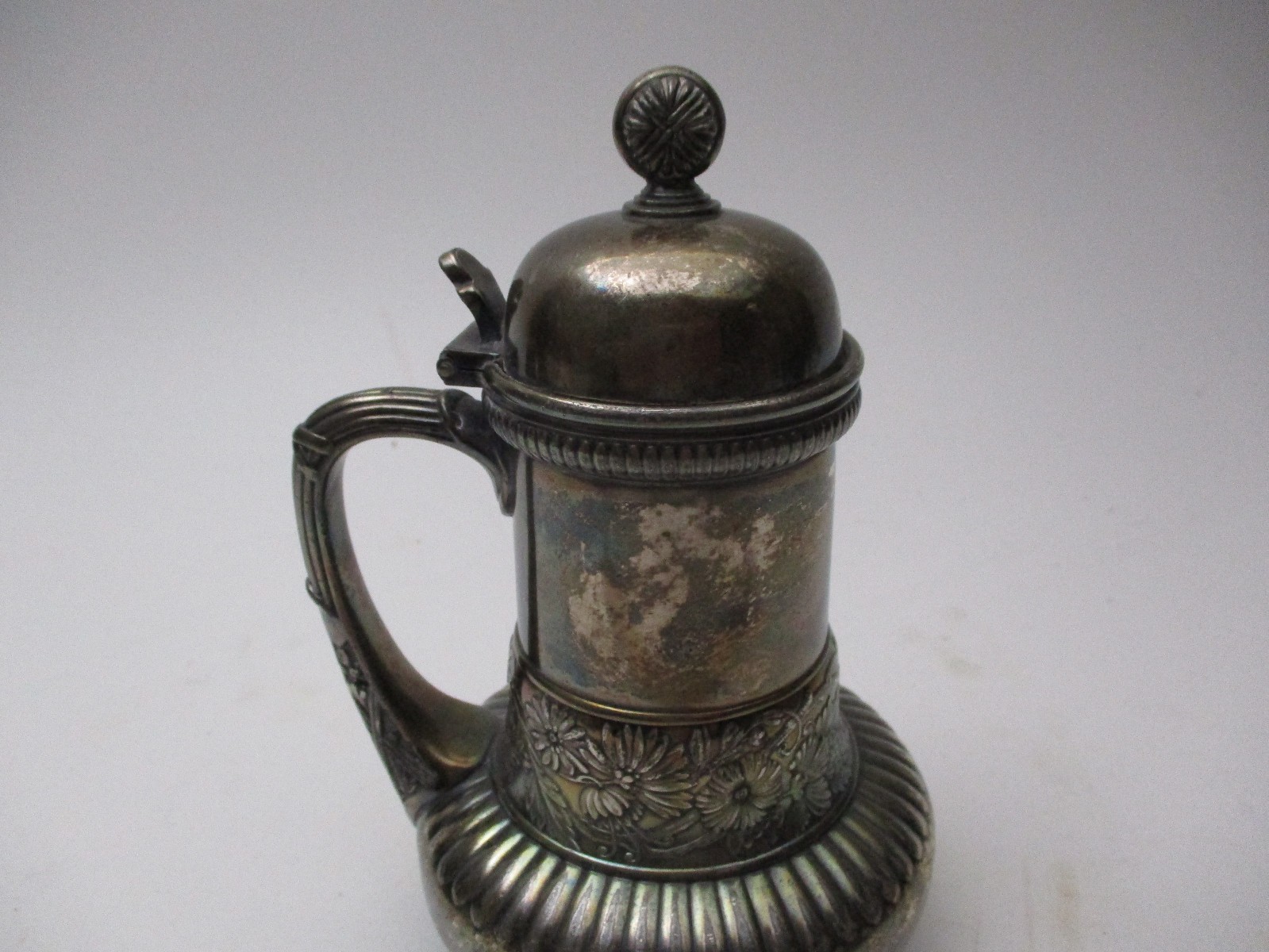 Antique Simpson Hall Miller Silverplate Pitcher Aesthetic Victorian Flowers