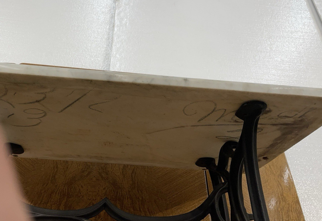 Antique Marble Replacement Top 27 3/4″ x 15 1/4″ Rectangle from Washstand White
