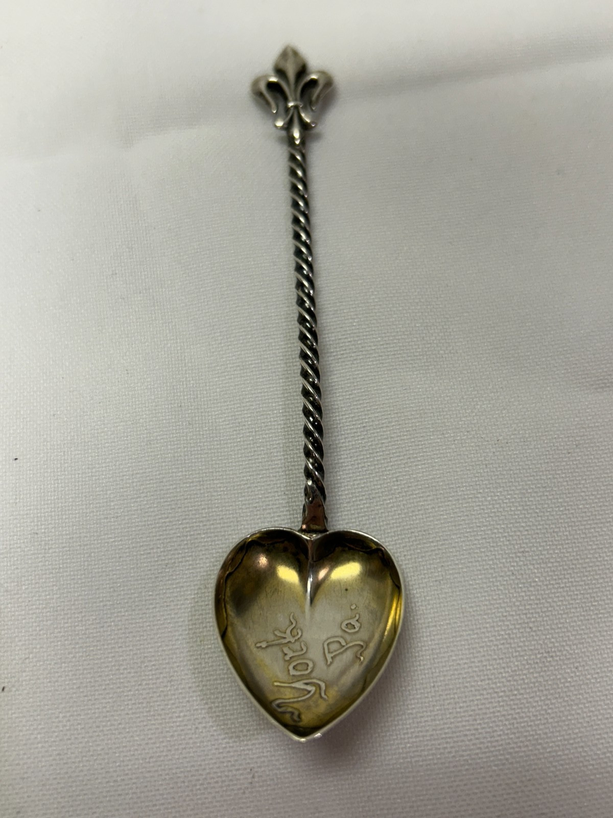 Sterling Silver Love Heart Collector Souvenir Spoon