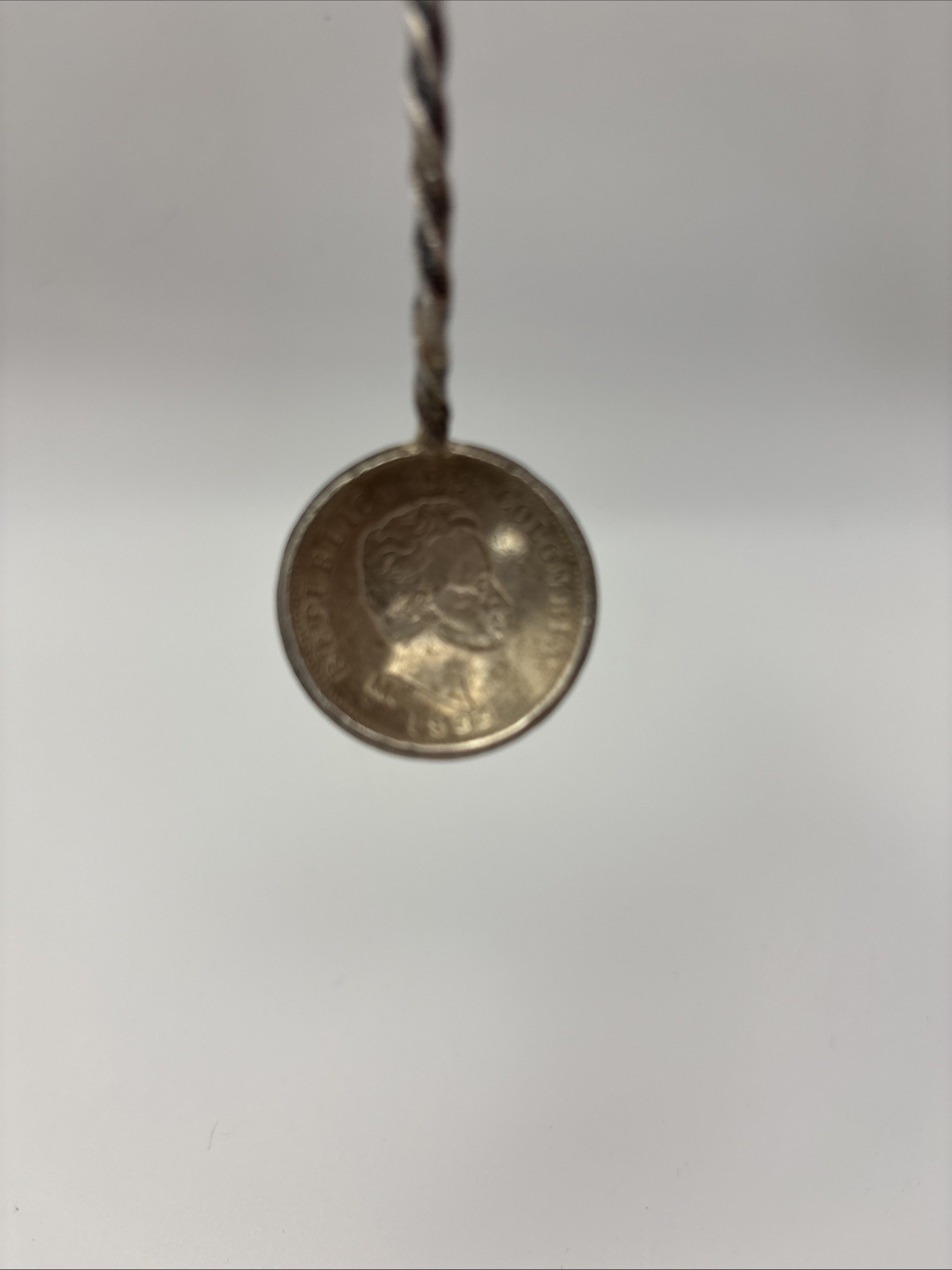1933 Silver Colombin Coin Stirring Stick