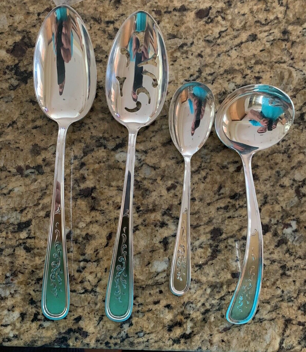 S. Kirk & Sons Golden Calvert Sterling Silver 4 serving pieces new out of bags