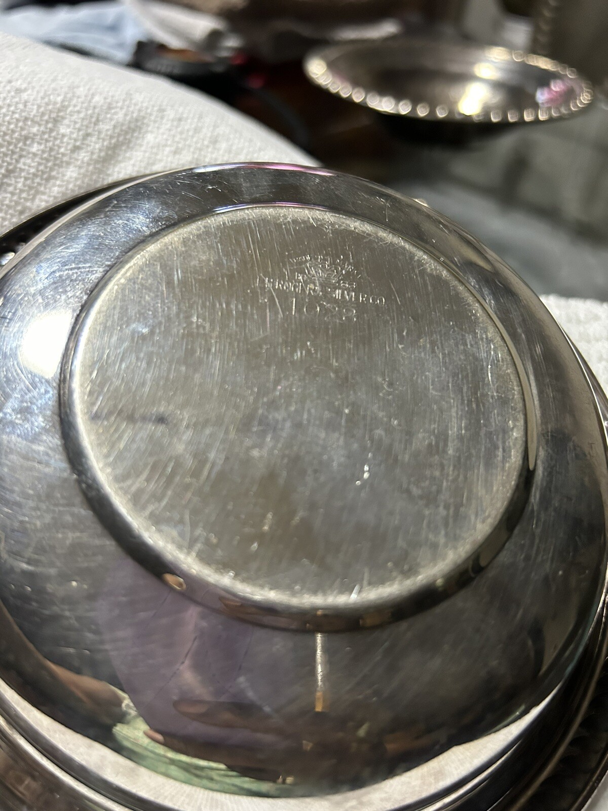 VINTAGE FB ROGERS SILVER COMPANY 6.50 INCH SILVER PLATED BOWL 1028