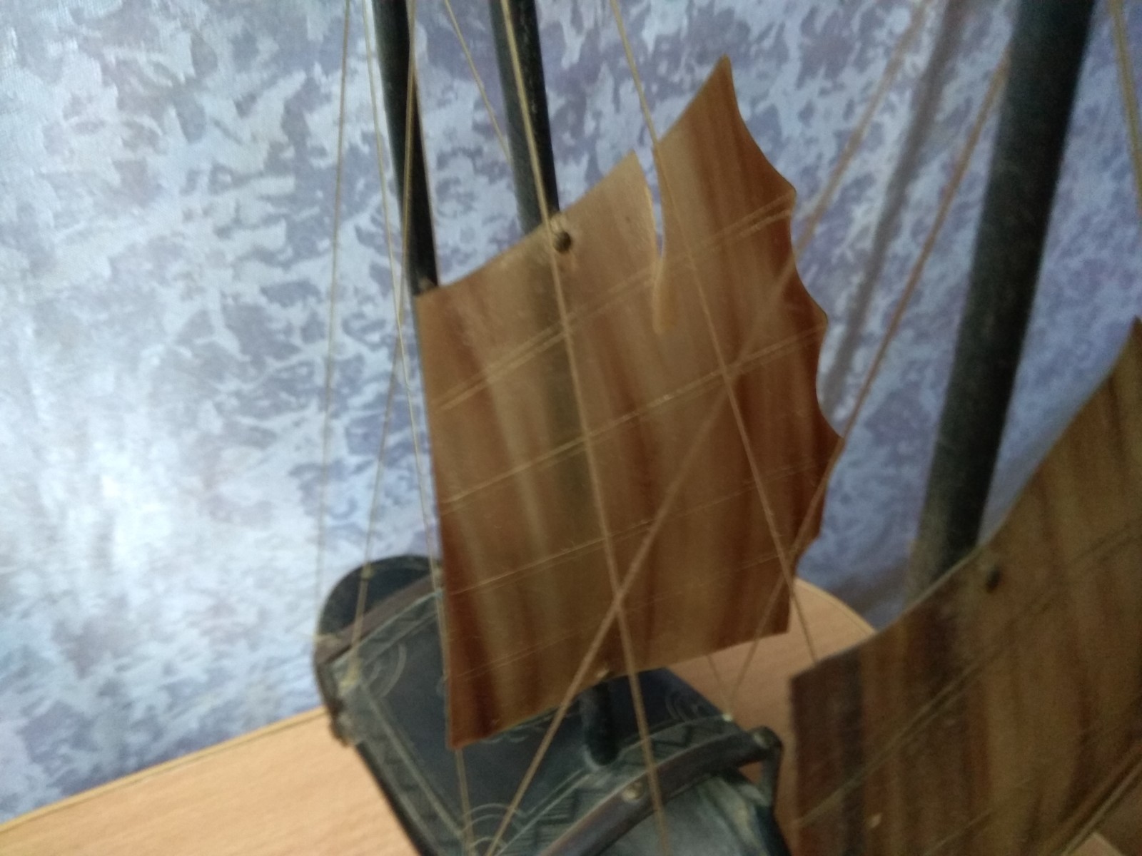 RARE Vintage Antique Decorative hand made SHIP natural materials USSR Soviet