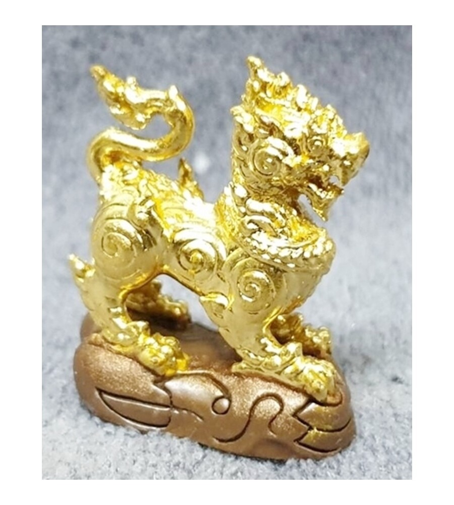 Thai Magic Singha Billionaire Lion King Amulet Protection Power Money LP Phat