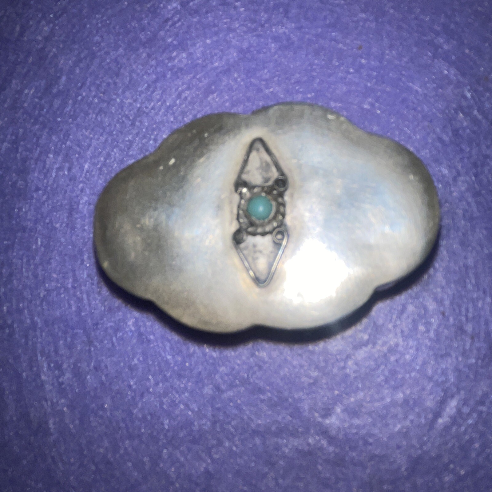 Ichala MEXICO Vintage Sterling Silver Small Turquoise Pill, Snuff, Trinket Box
